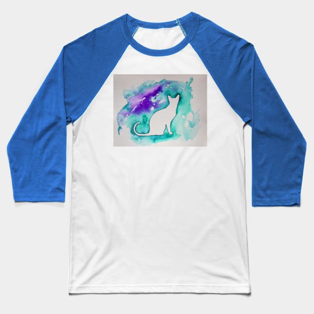Cat Baseball T-Shirt by KissArt